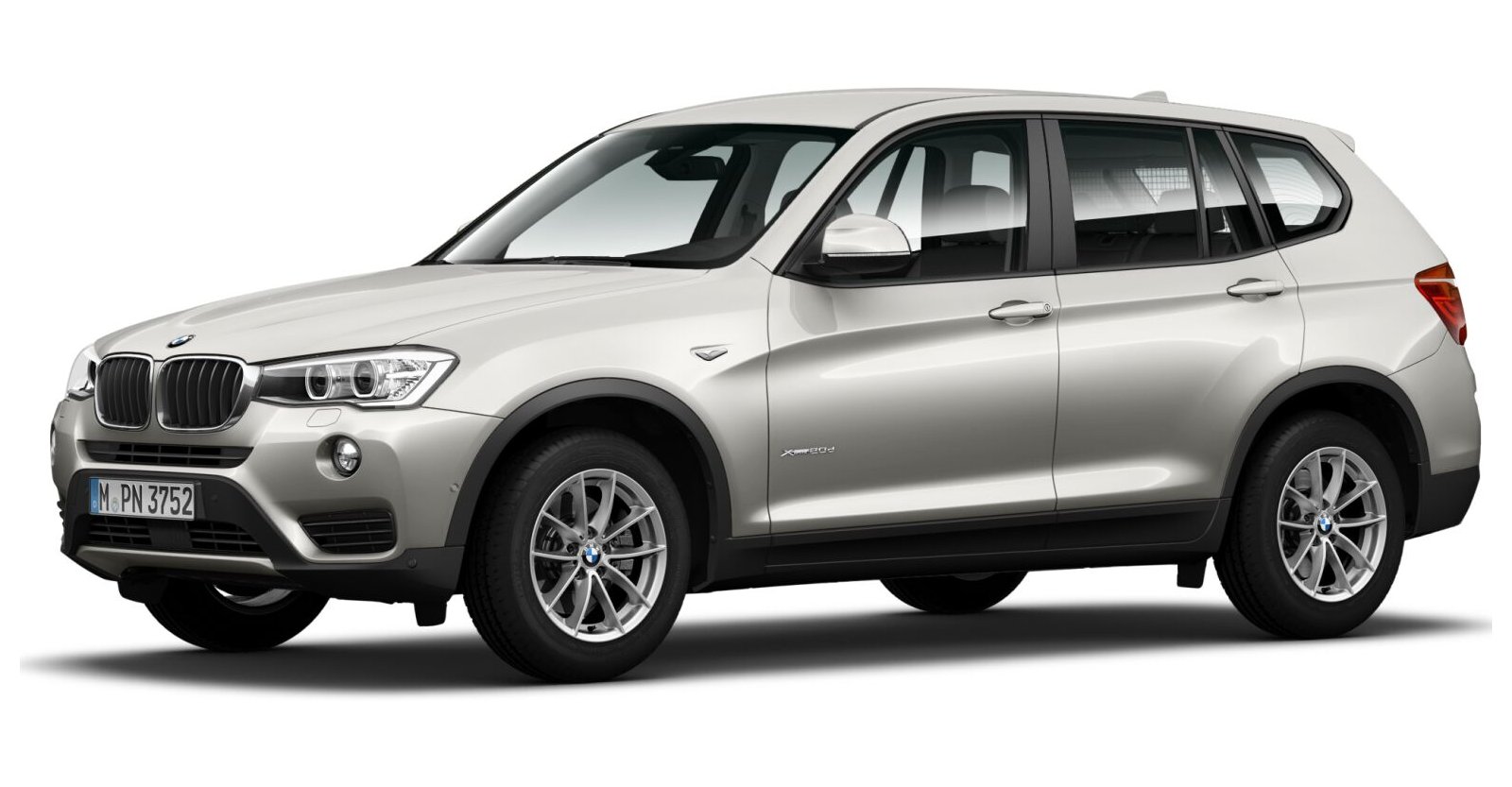 BMW X3 xDrive20d in Silber von vorne BMW X3 xDrive20d in Silber von vorne