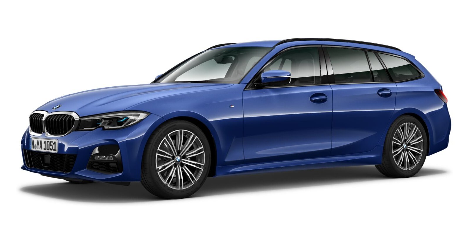 BMW BMW 3er in Blau von vorne BMW BMW 3er in Blau von vorne