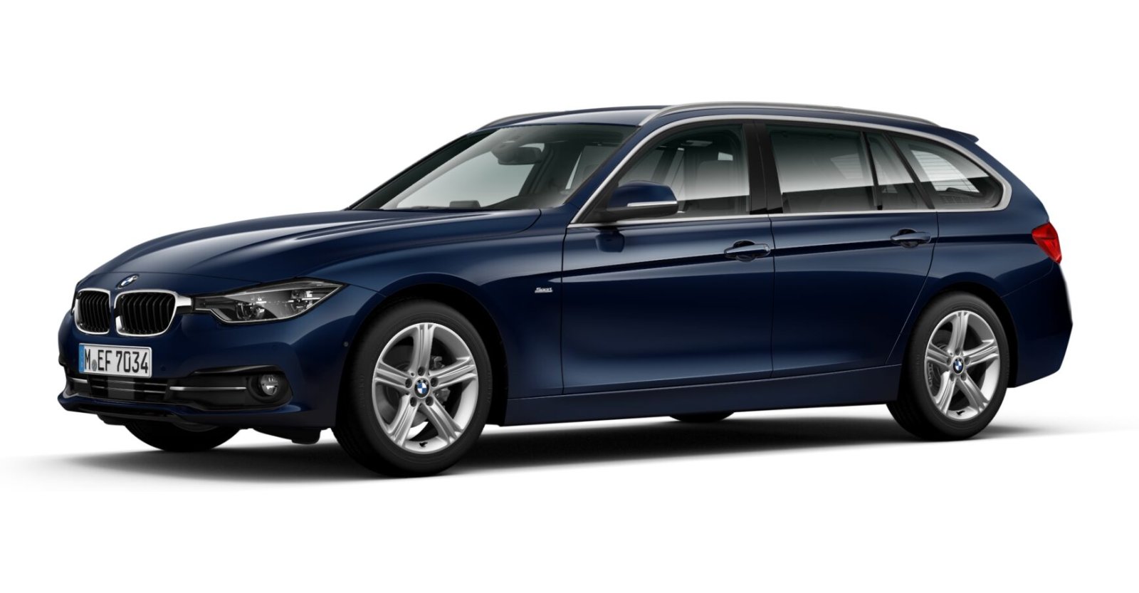 BMW BMW 3er in Blau von vorne BMW BMW 3er in Blau von vorne