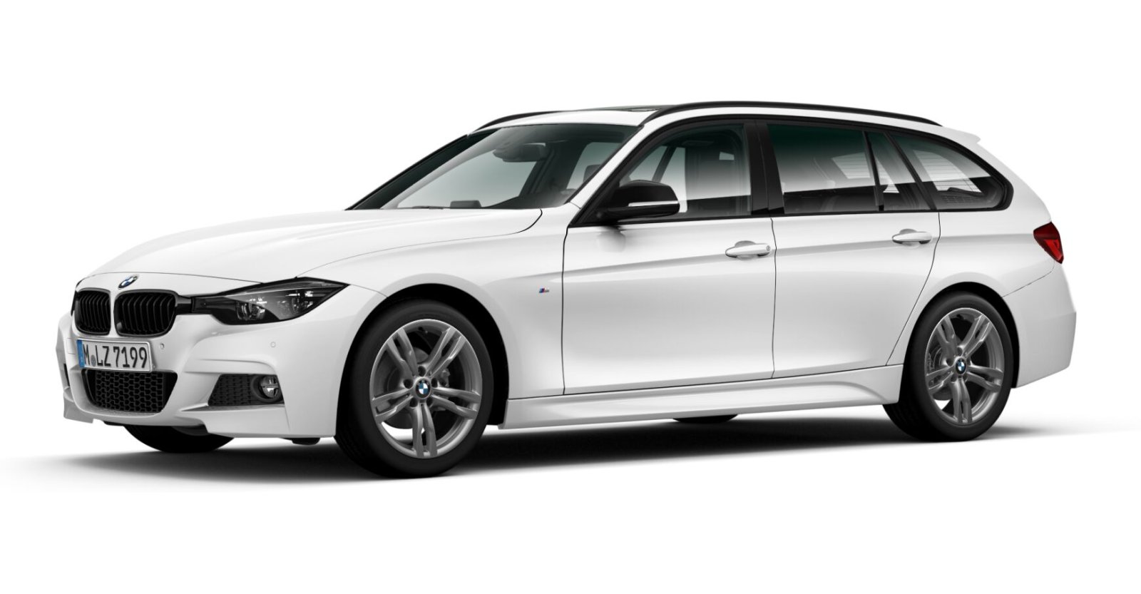 BMW 320i xDrive Touring in Weiß von vorne BMW 320i xDrive Touring in Weiß von vorne