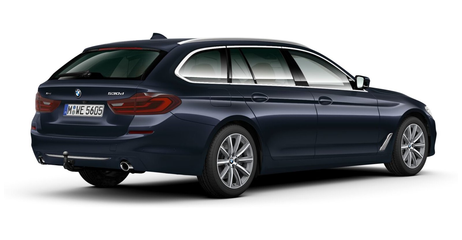 BMW BMW 5er in Blau von hinten BMW BMW 5er in Blau von hinten