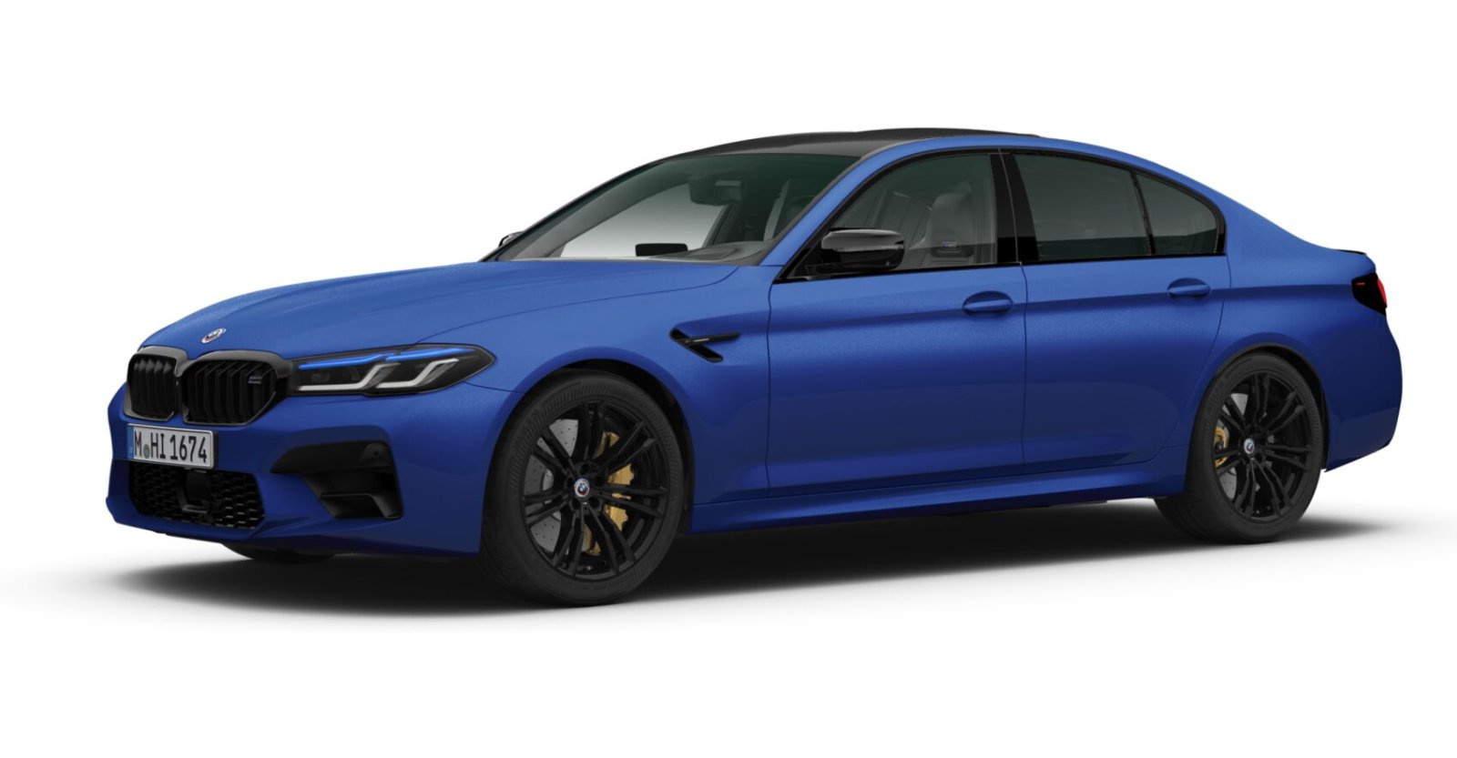 BMW M5 Limousine in Blau von vorne BMW M5 Limousine in Blau von vorne
