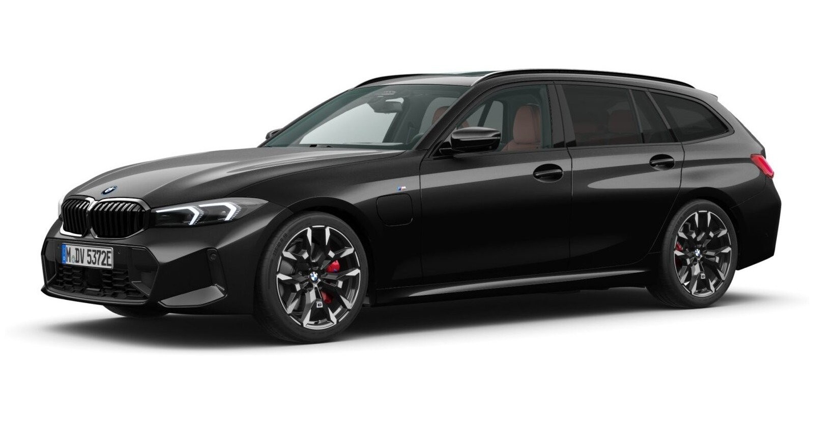 BMW BMW 3er in Schwarz von vorne BMW BMW 3er in Schwarz von vorne