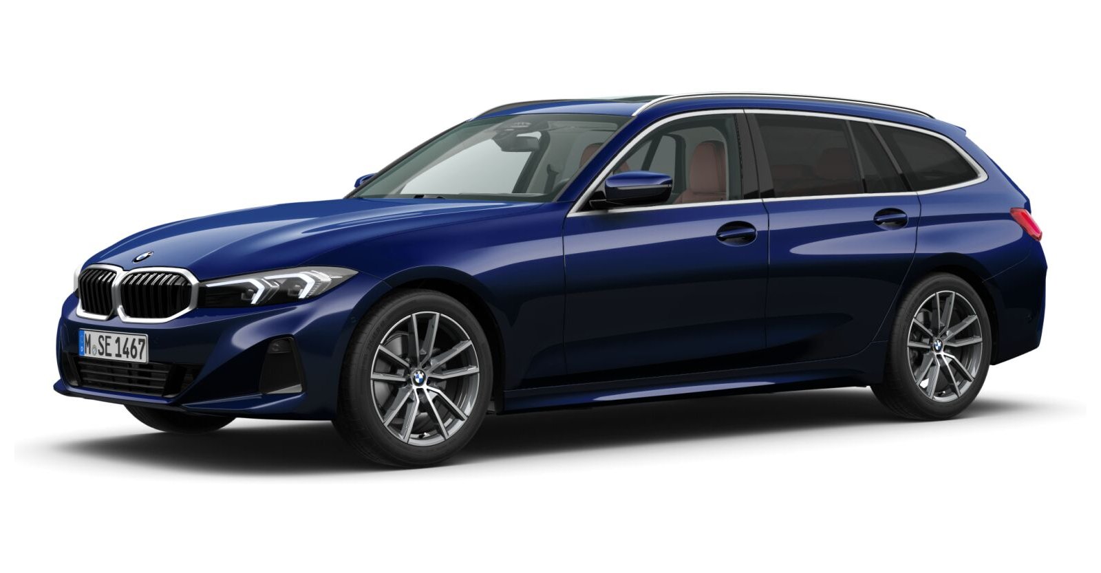 BMW BMW 3er in Blau von vorne BMW BMW 3er in Blau von vorne