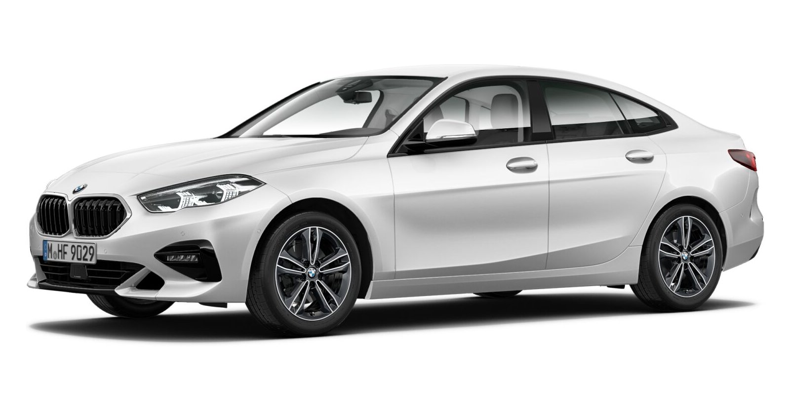 BMW 220d xDrive Gran Coupé in Weiß von vorne