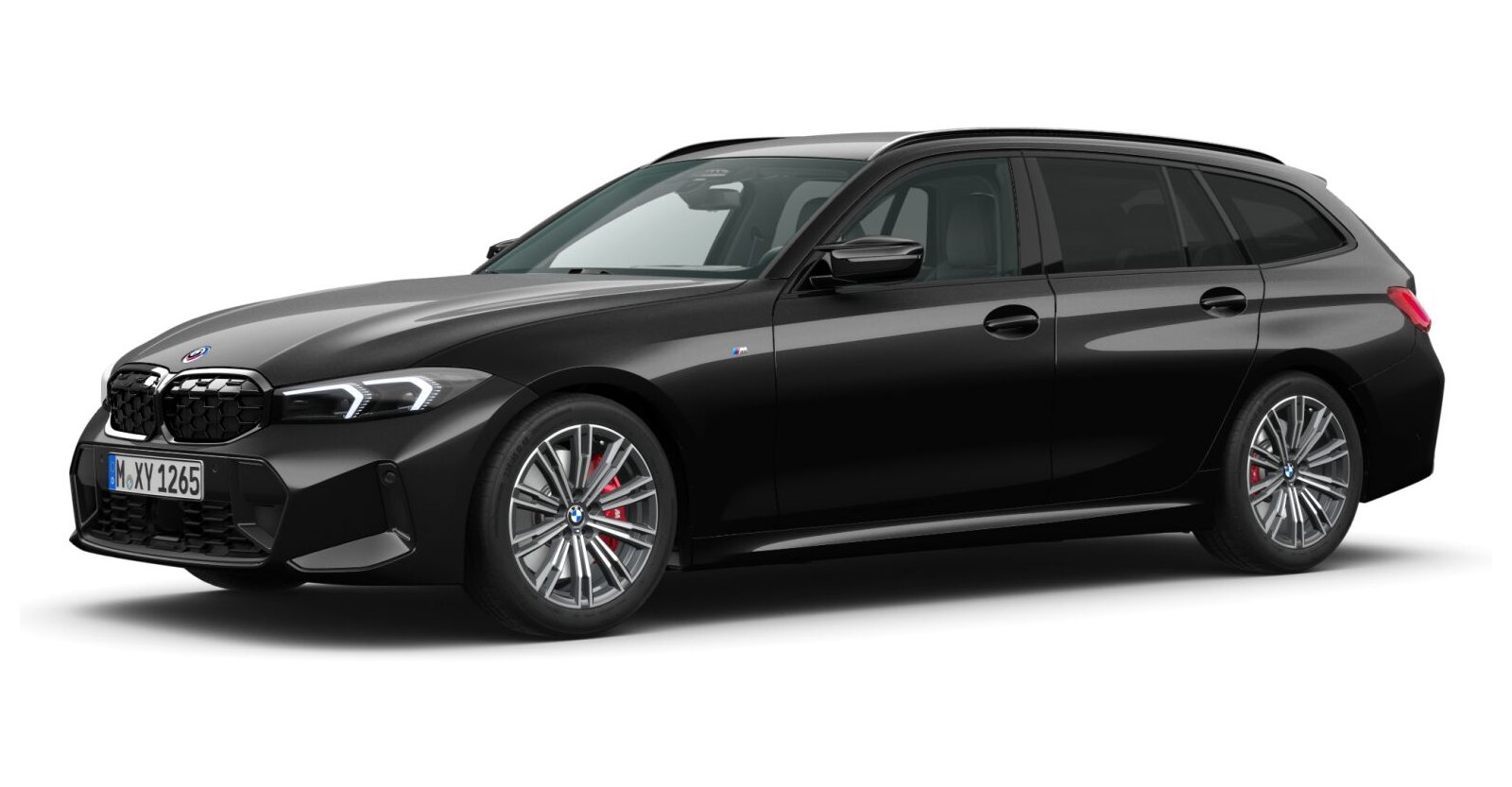 BMW BMW 3er in Schwarz von vorne BMW BMW 3er in Schwarz von vorne
