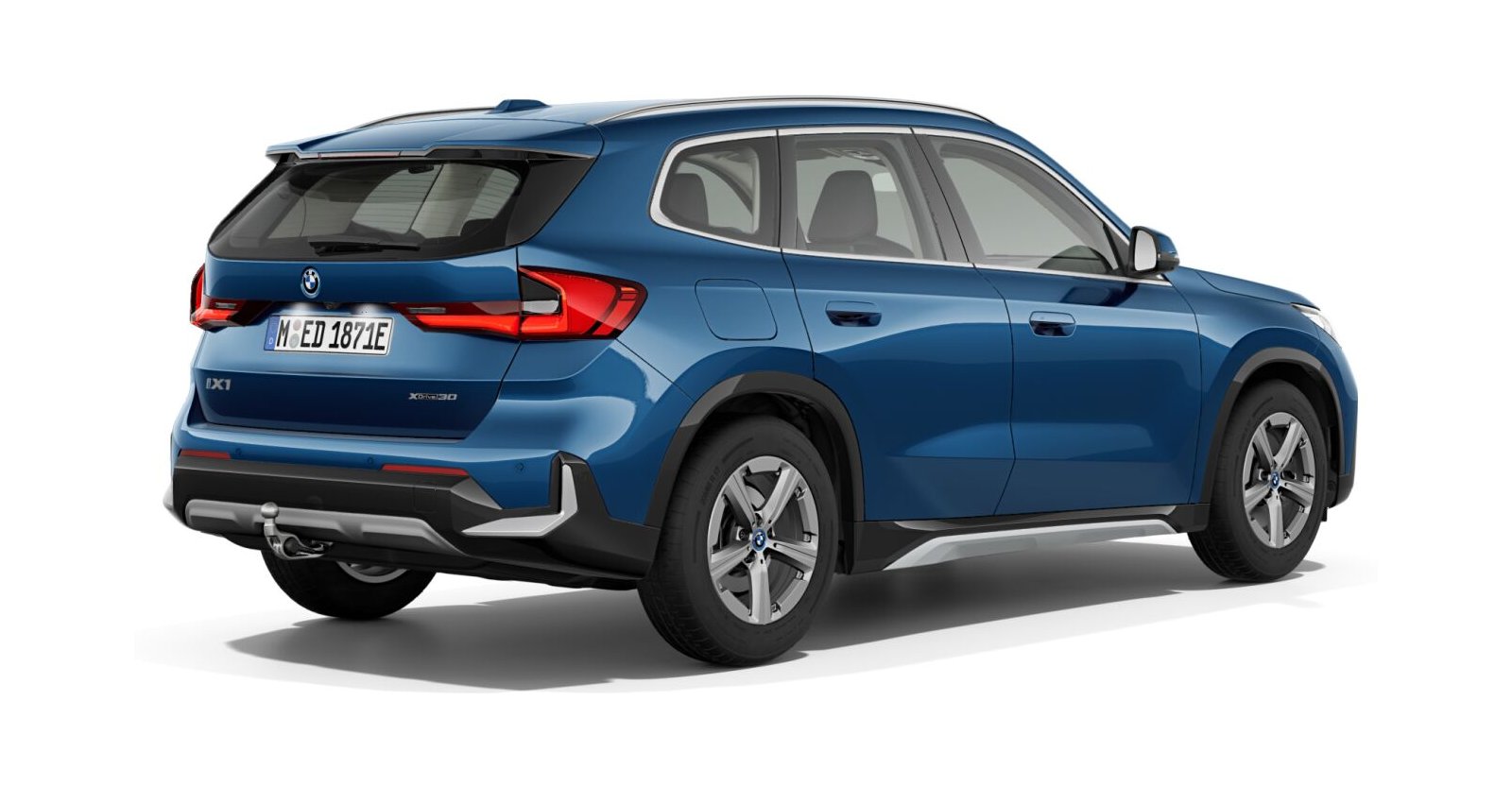BMW BMW I in Blau von hinten