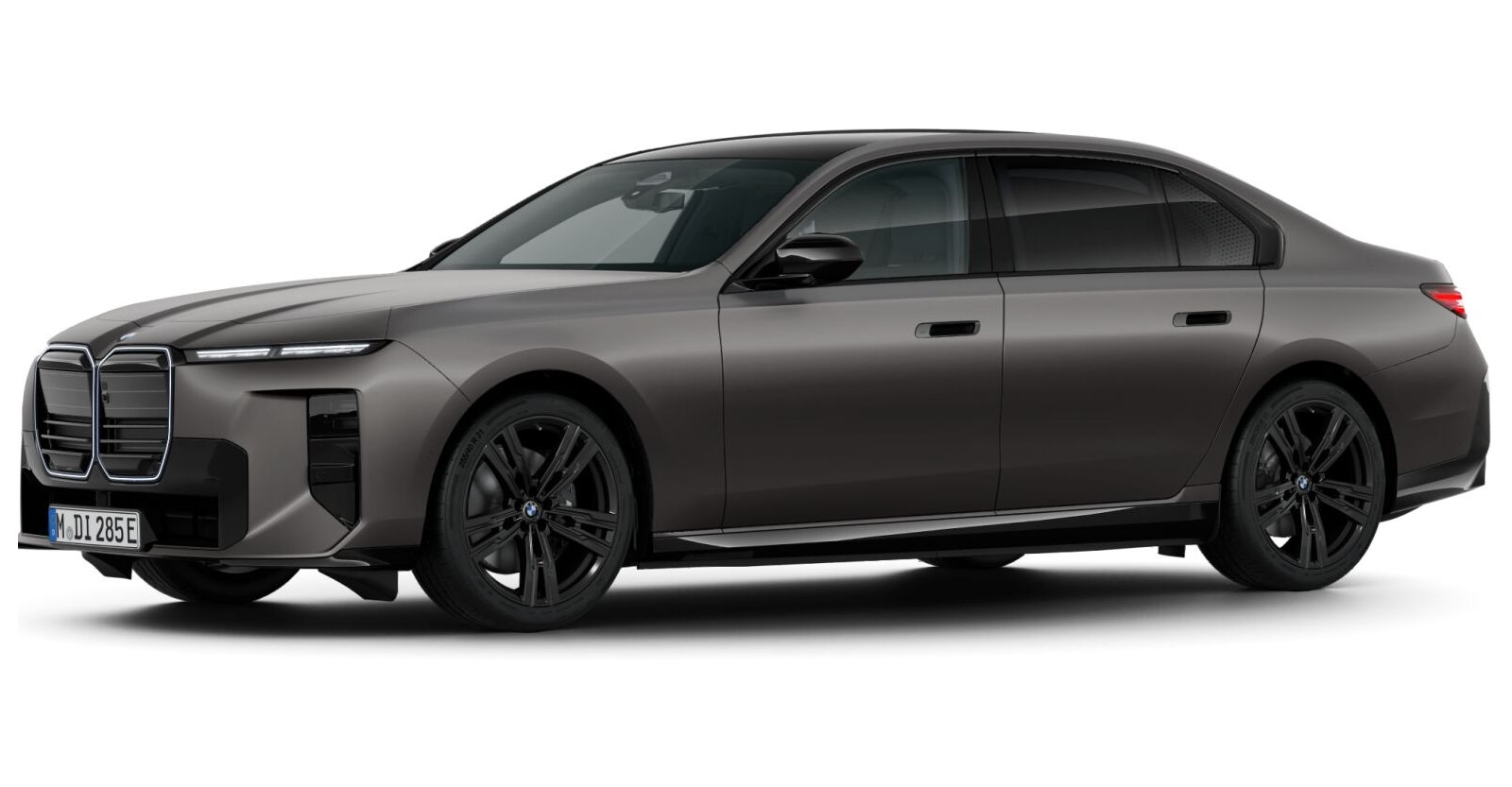 BMW i7 60 xDrive Limousine in Grau von vorne