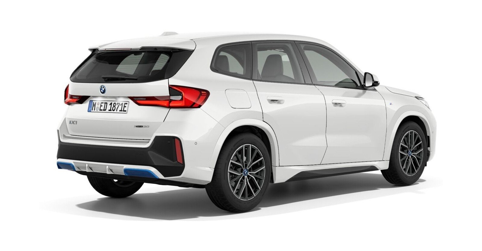 BMW BMW I in Weiß von hinten BMW BMW I in Weiß von hinten