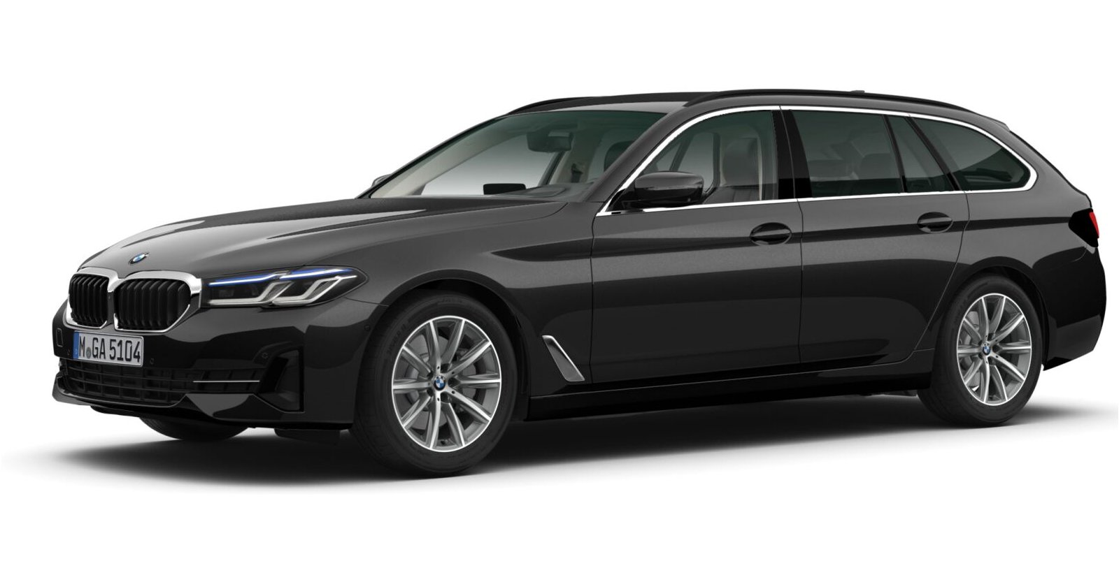 BMW BMW 5er in Schwarz von vorne BMW BMW 5er in Schwarz von vorne