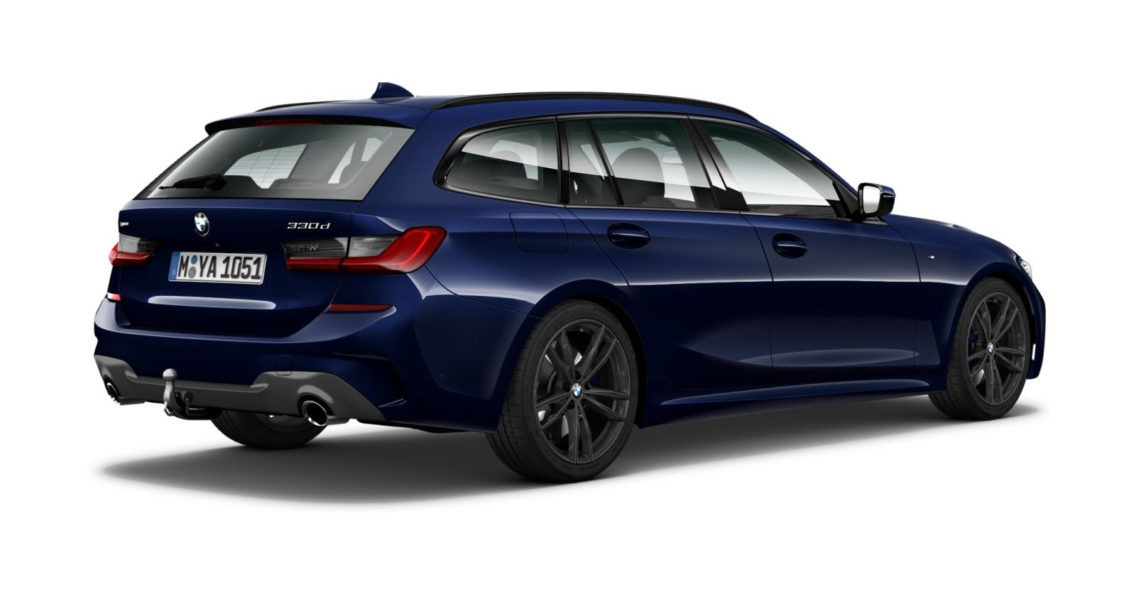 BMW BMW 3er in Blau von hinten BMW BMW 3er in Blau von hinten