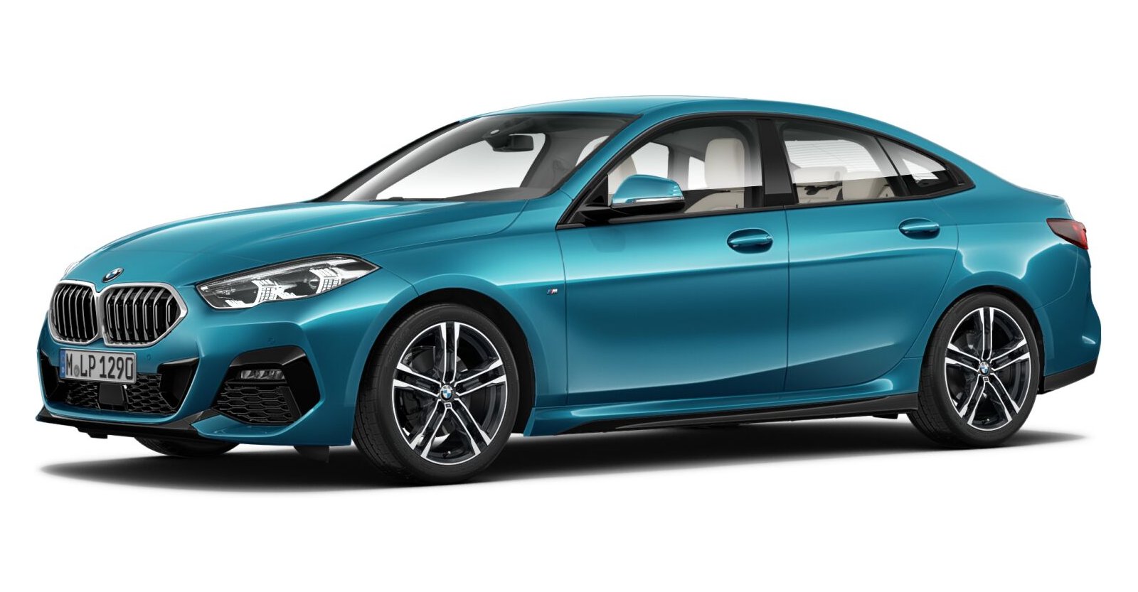 BMW 220i xDrive Gran Coupé in Blau von vorne BMW 220i xDrive Gran Coupé in Blau von vorne