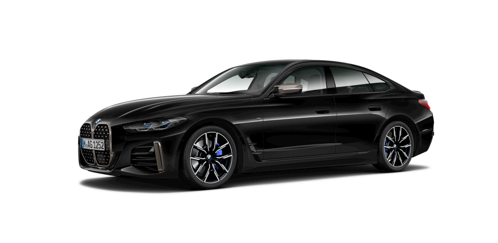 BMW M440i xDrive Gran Coupé in Schwarz von vorne BMW M440i xDrive Gran Coupé in Schwarz von vorne