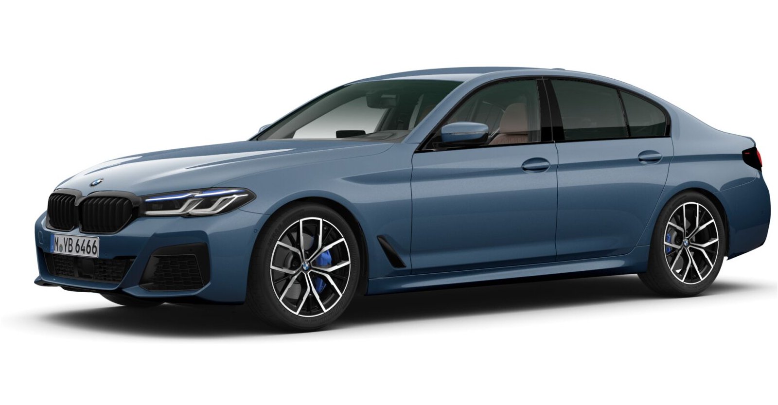 BMW 530d xDrive Limousine in Blau von vorne