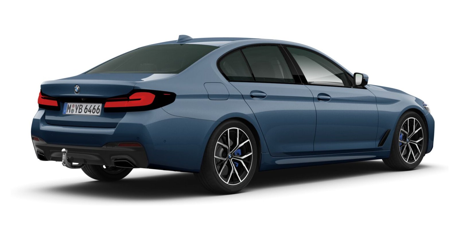 BMW BMW 5er in Blau von hinten BMW BMW 5er in Blau von hinten