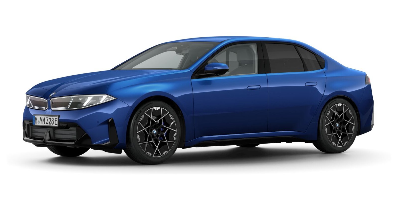 BMW i3 50 xDrive in Blau von vorne