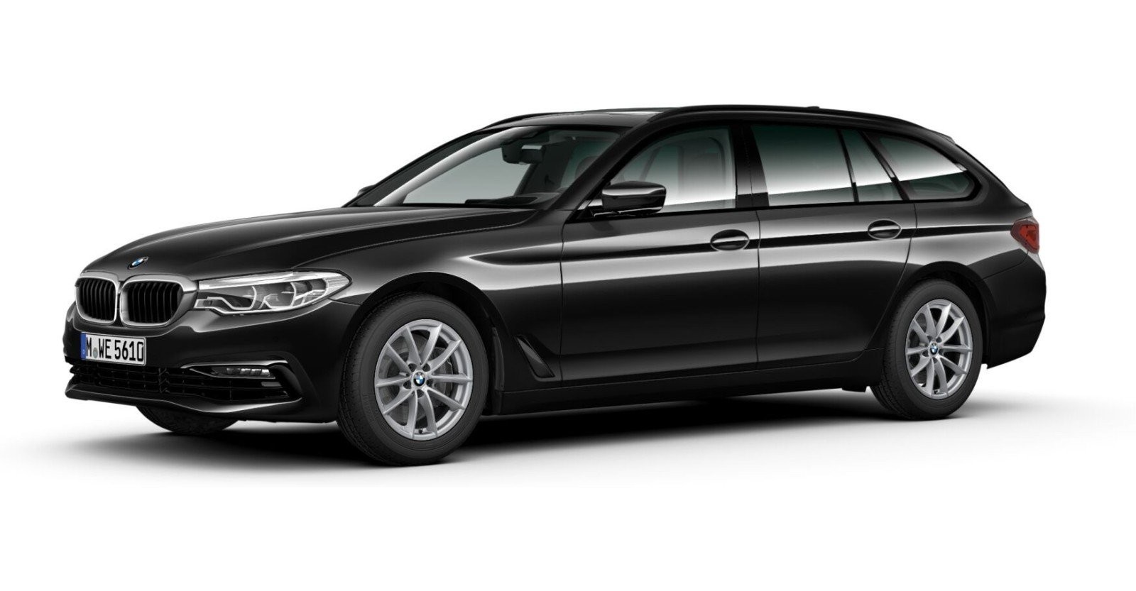 BMW BMW 5er in Schwarz von vorne BMW BMW 5er in Schwarz von vorne