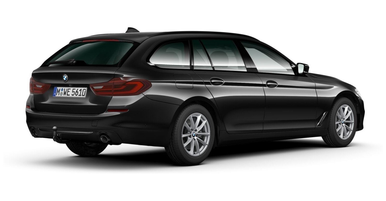BMW BMW 5er in Schwarz von hinten BMW BMW 5er in Schwarz von hinten
