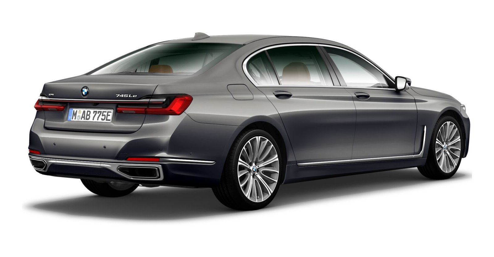 BMW BMW 7er in Grau von hinten BMW BMW 7er in Grau von hinten