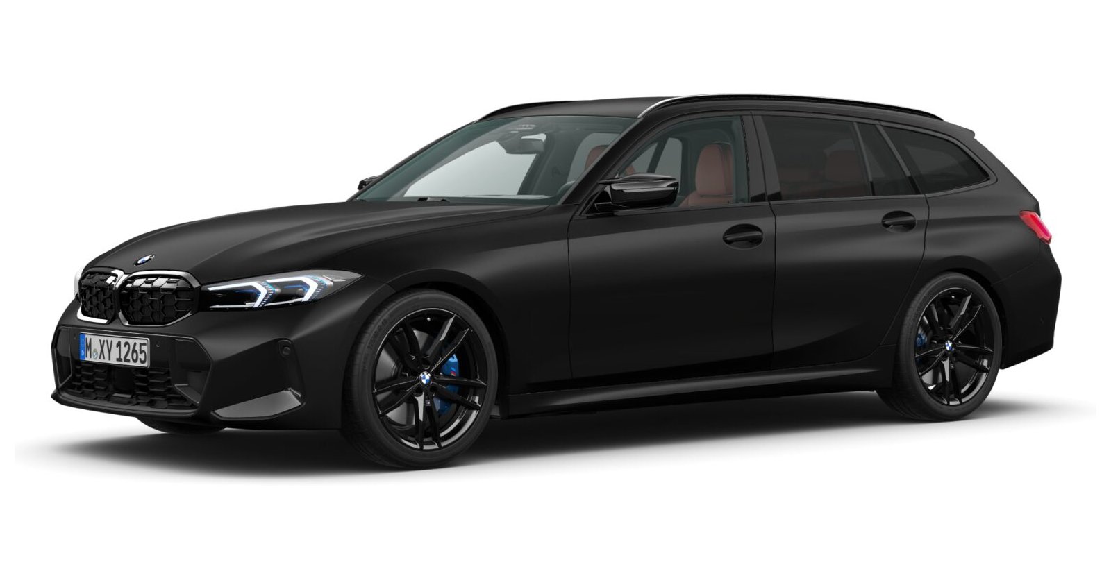 BMW BMW 3er in Schwarz von vorne BMW BMW 3er in Schwarz von vorne