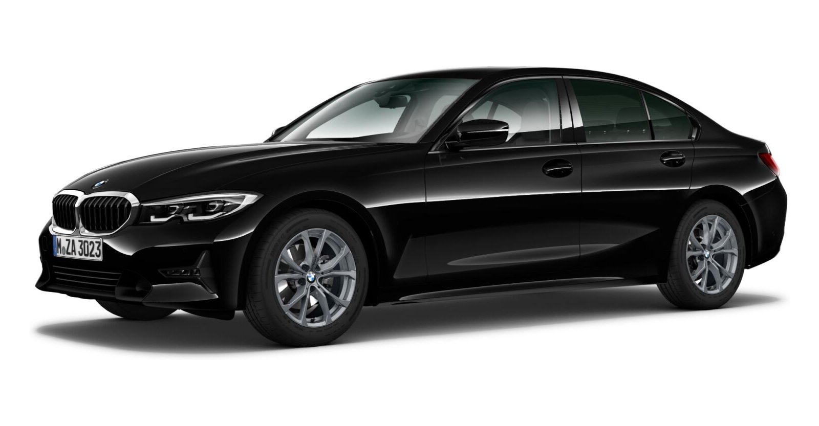 BMW BMW 3er in Schwarz von vorne BMW BMW 3er in Schwarz von vorne