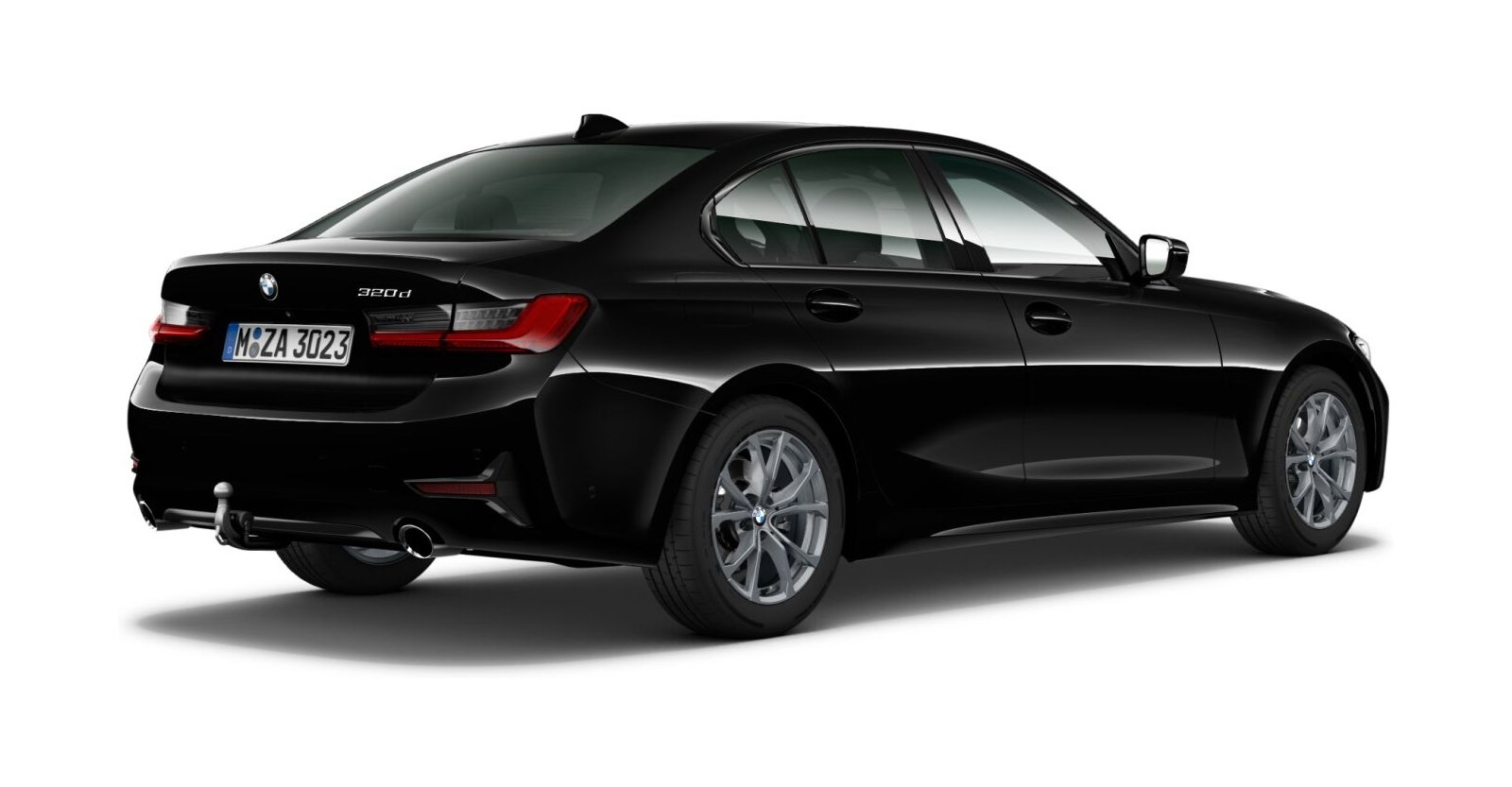 BMW BMW 3er in Schwarz von hinten BMW BMW 3er in Schwarz von hinten