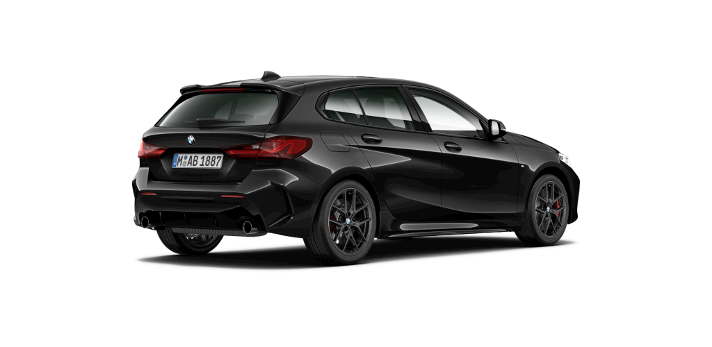 BMW BMW 1er in Schwarz von hinten BMW BMW 1er in Schwarz von hinten