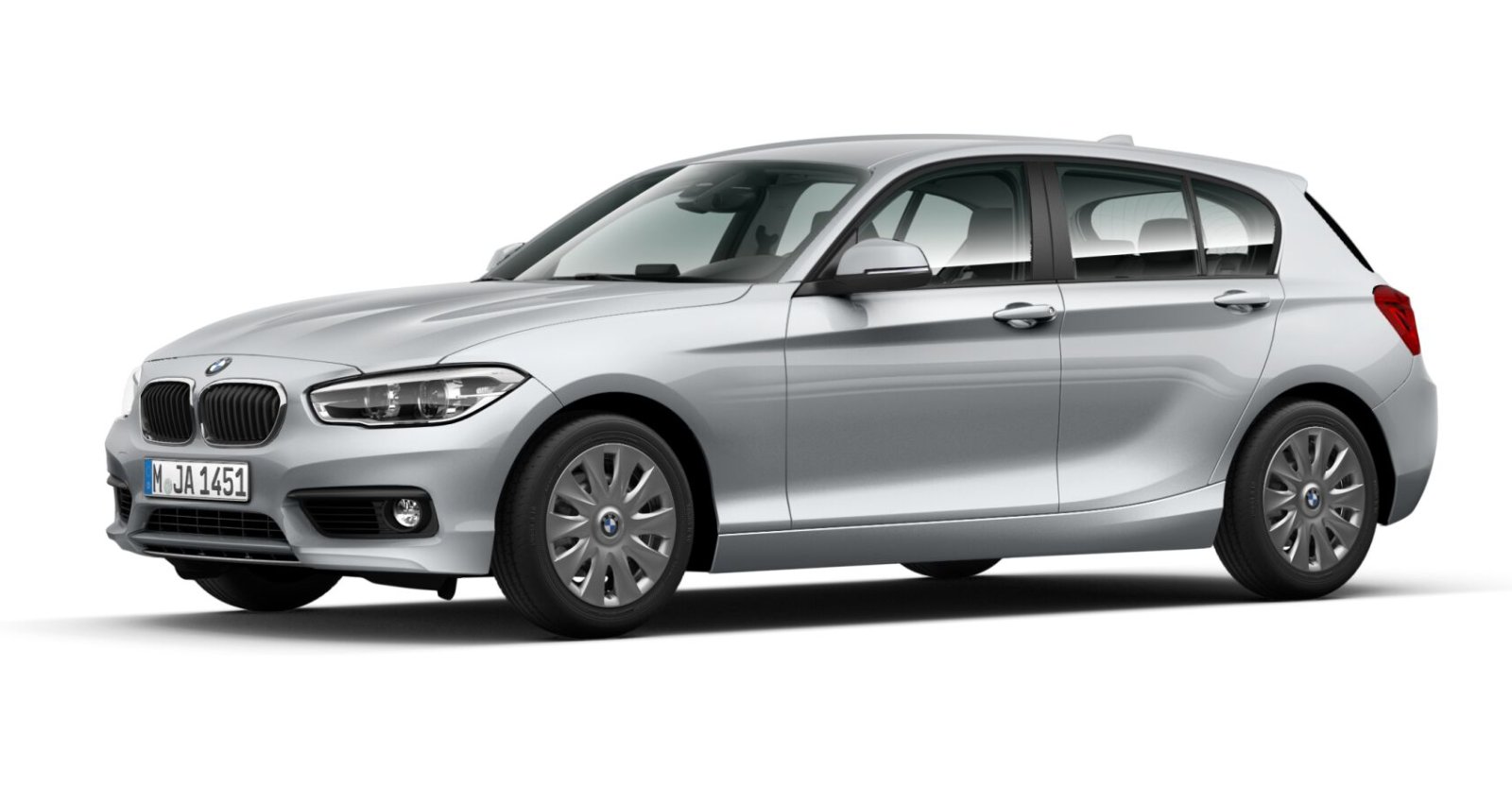 BMW BMW 1er in Silber von vorne BMW BMW 1er in Silber von vorne