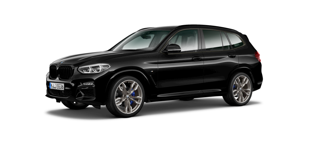 BMW X3 M40d in Schwarz von vorne BMW X3 M40d in Schwarz von vorne