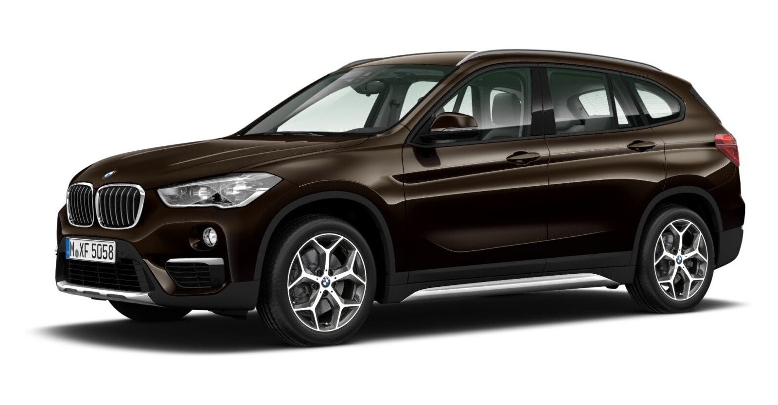 BMW X1 sDrive18i in Braun von vorne BMW X1 sDrive18i in Braun von vorne