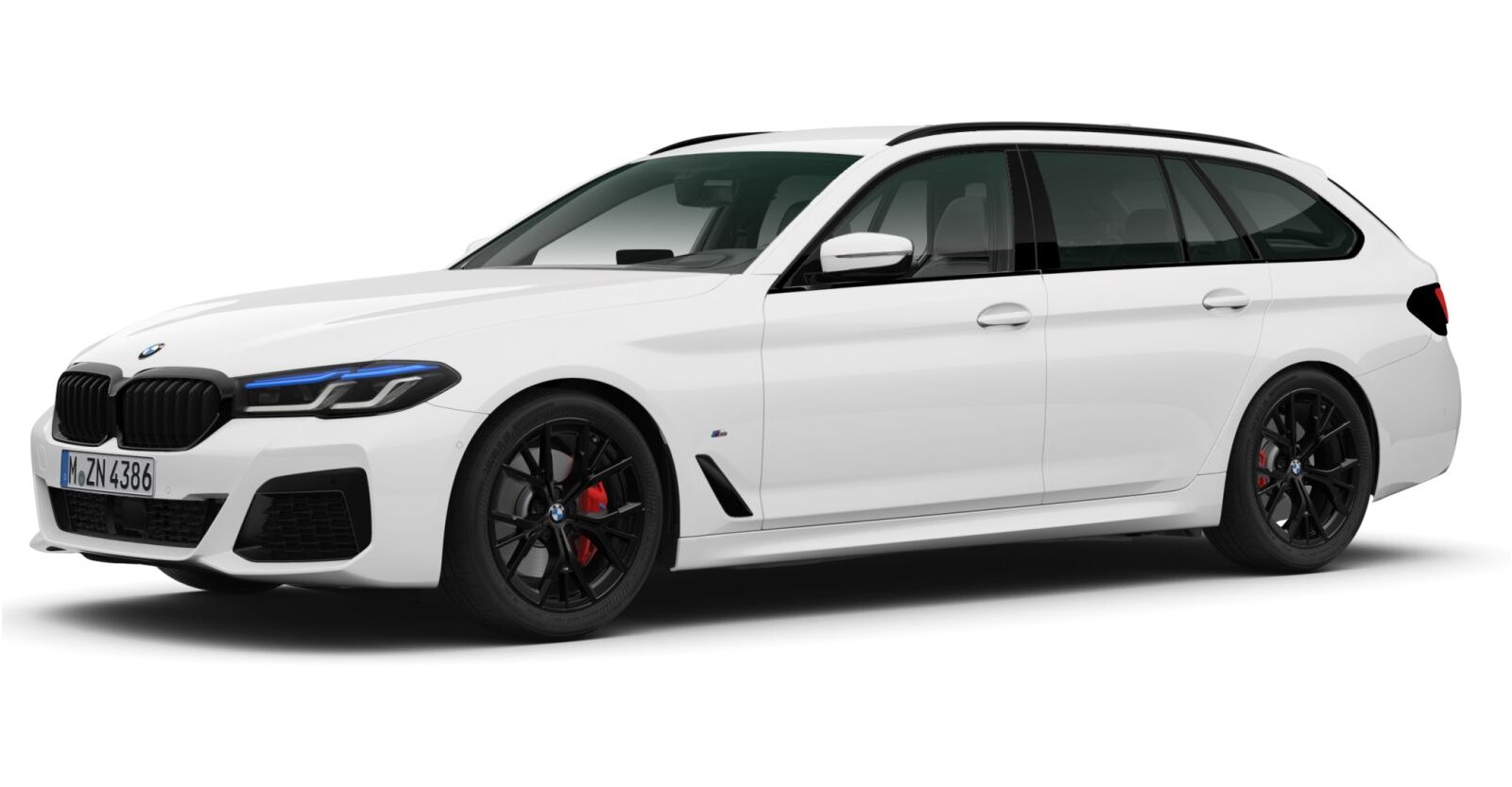 BMW BMW 5er in Weiß von vorne BMW BMW 5er in Weiß von vorne