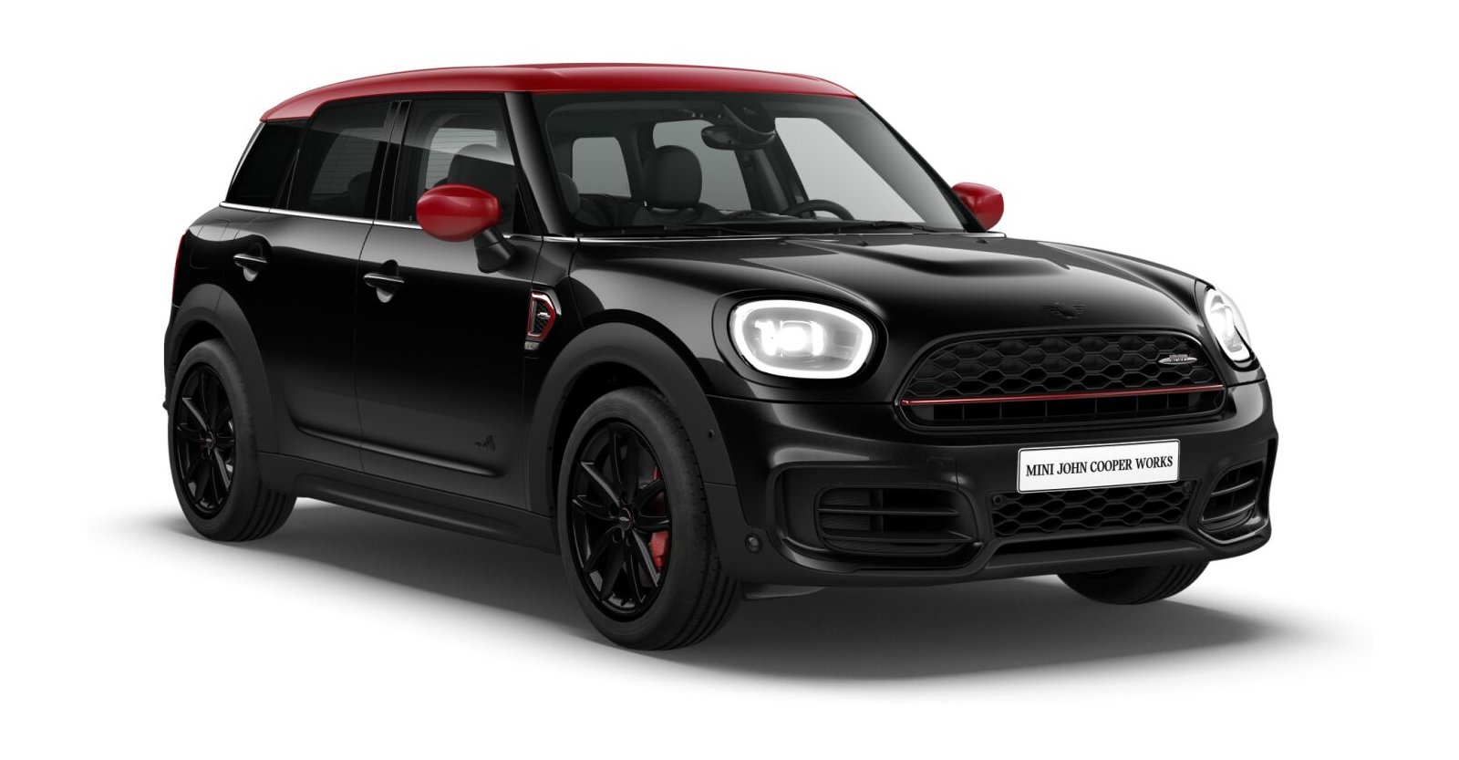MINI JCW Countryman ALL4 in Schwarz von vorne