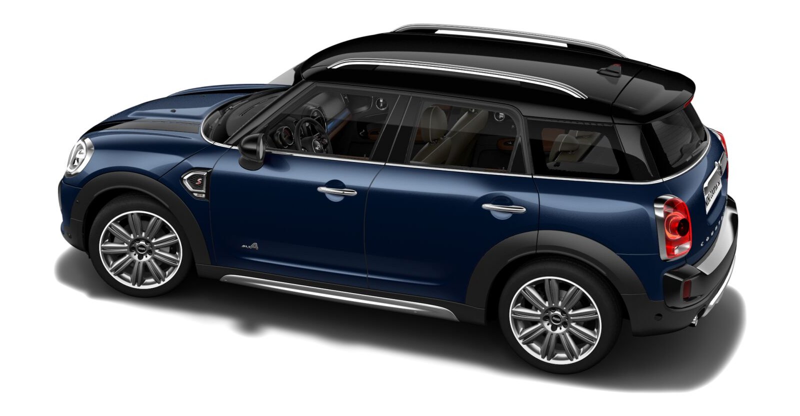 MINI MINI Countryman in Blau von hinten