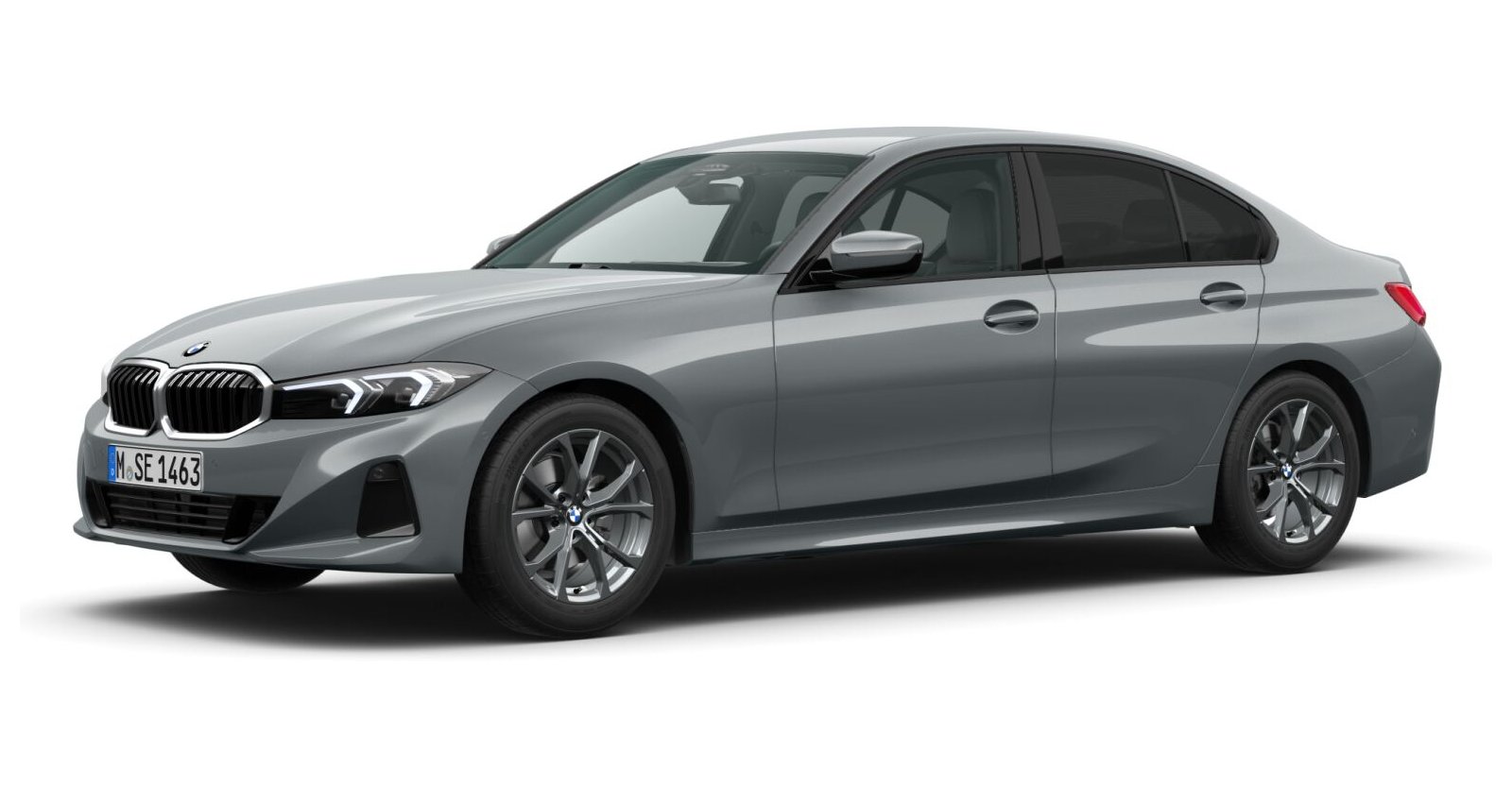 BMW 320i Limousine in Grau von vorne