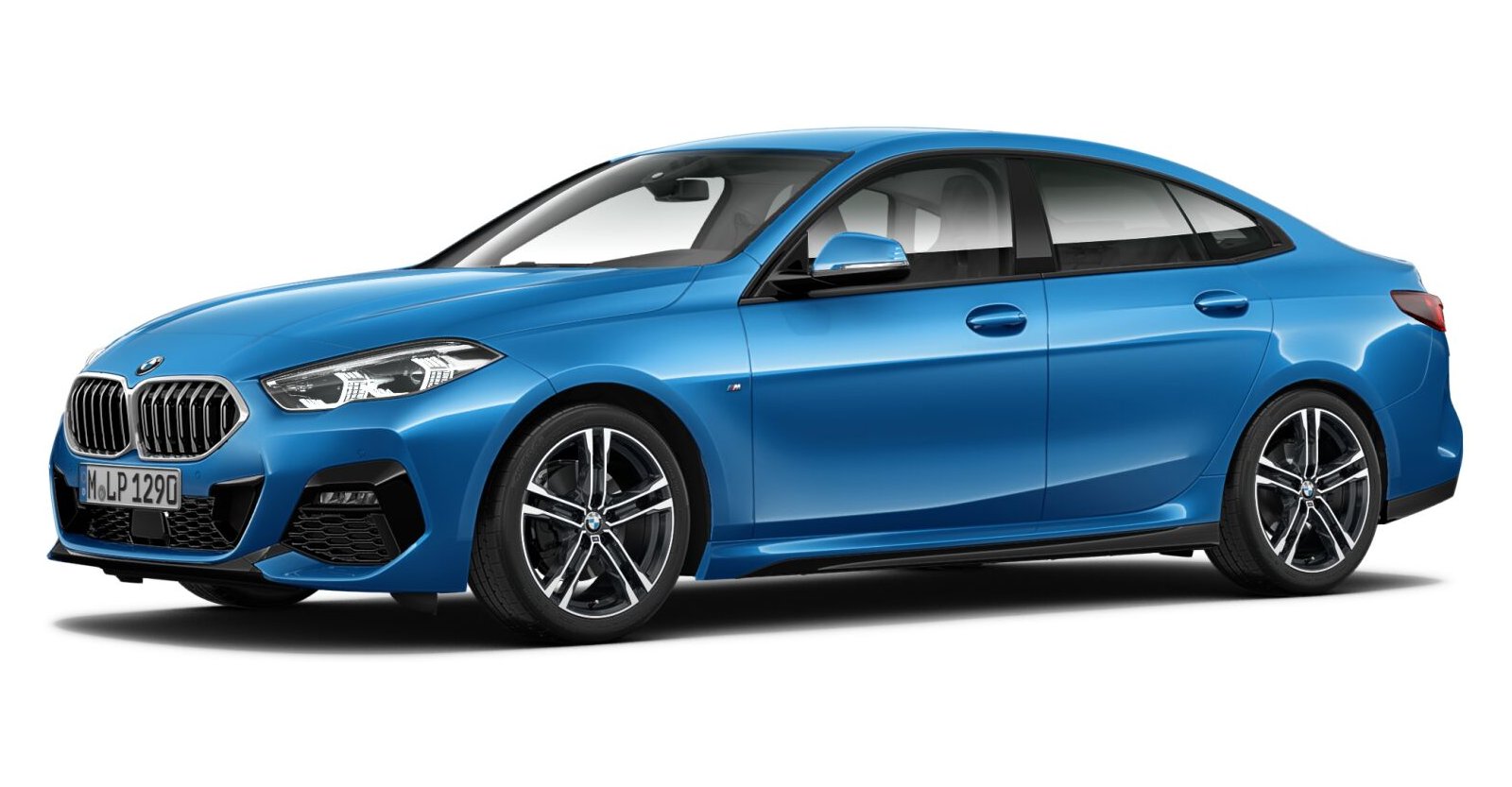 BMW 220i xDrive Gran Coupé in Blau von vorne BMW 220i xDrive Gran Coupé in Blau von vorne