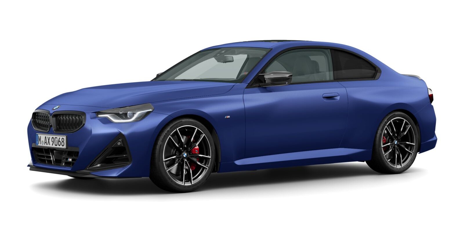 BMW M240i xDrive Coupé in Blau von vorne