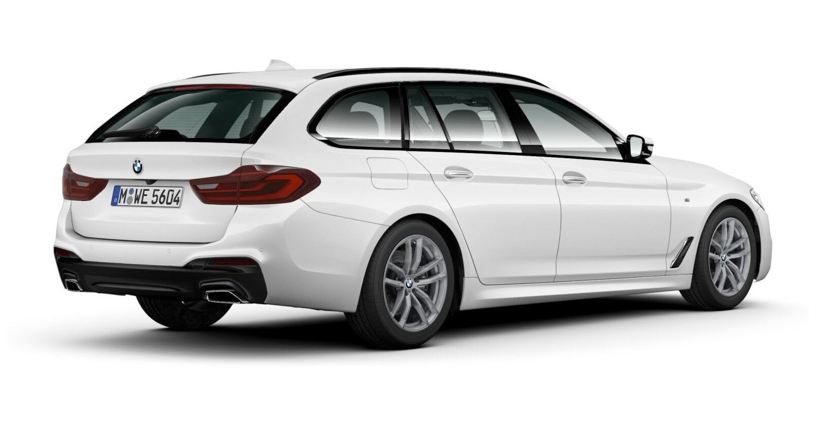 BMW BMW 5er in Weiß von hinten BMW BMW 5er in Weiß von hinten
