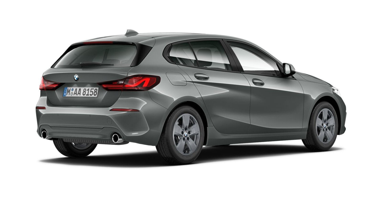 BMW BMW 1er in Grau von hinten BMW BMW 1er in Grau von hinten