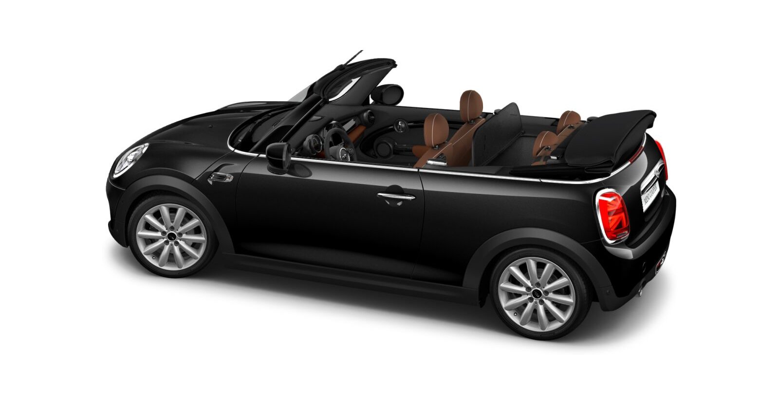 MINI MINI Cabrio in Schwarz von hinten