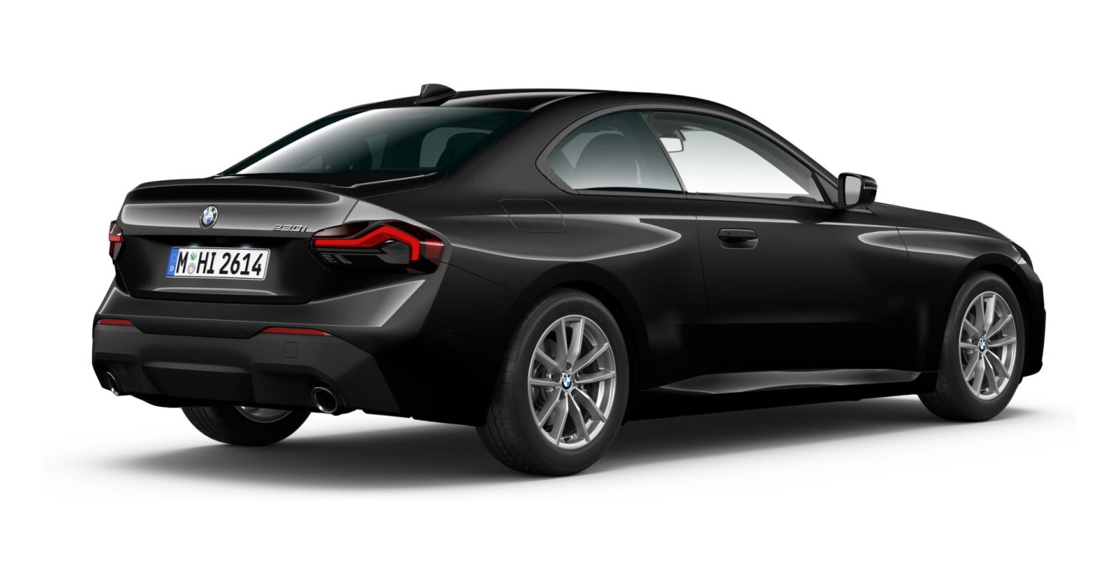 BMW BMW 2er in Schwarz von hinten