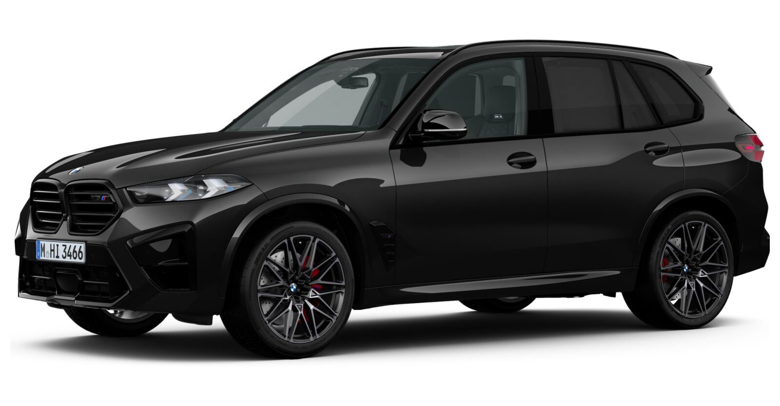 BMW X5 M Competition in Schwarz von vorne BMW X5 M Competition in Schwarz von vorne