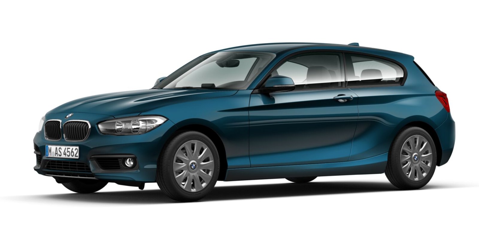 BMW 116i 3-Türer in Blau von vorne BMW 116i 3-Türer in Blau von vorne
