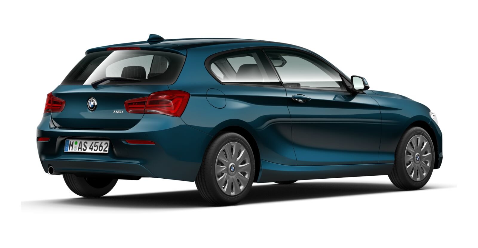 BMW BMW 1er in Blau von hinten BMW BMW 1er in Blau von hinten