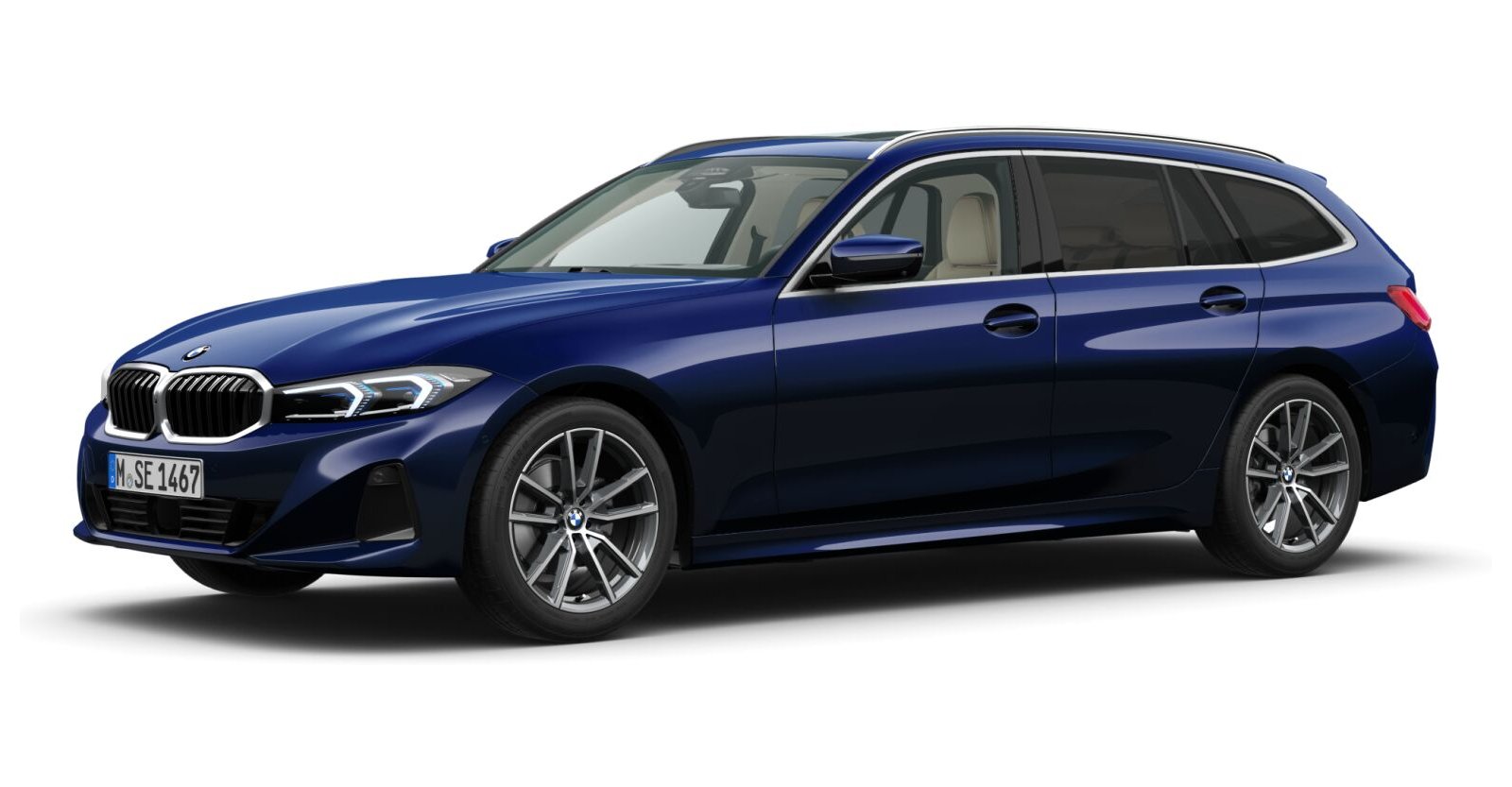 BMW BMW 3er in Blau von vorne BMW BMW 3er in Blau von vorne