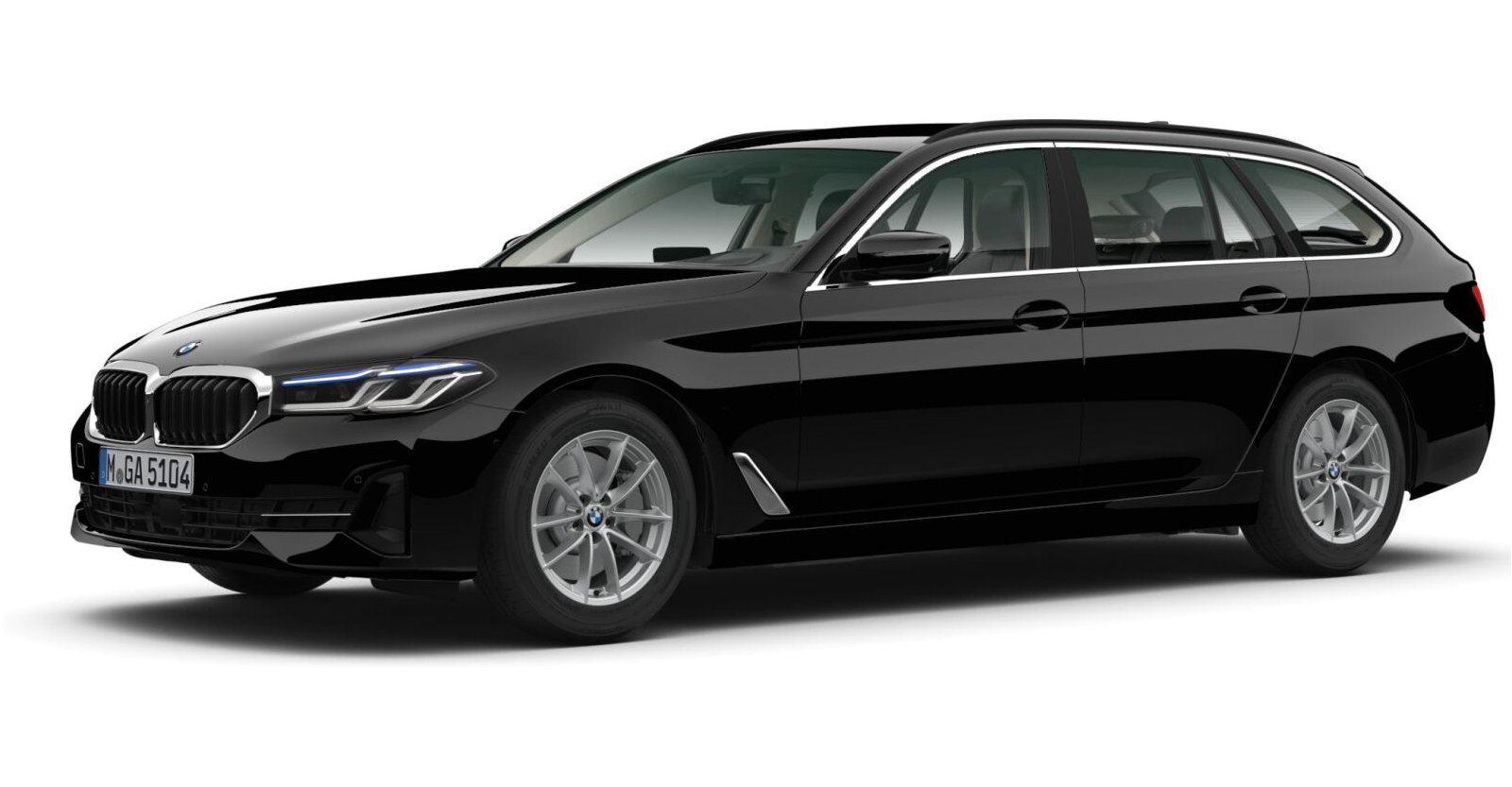 BMW BMW 5er in Schwarz von vorne BMW BMW 5er in Schwarz von vorne