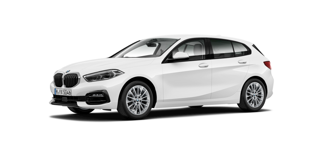 BMW 118i in Weiß von vorne BMW 118i in Weiß von vorne