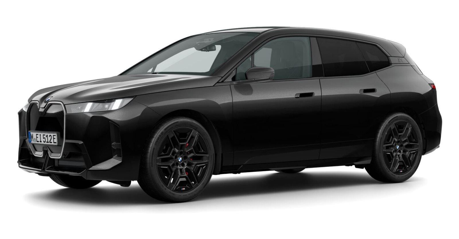 BMW iX xDrive60 in Schwarz von vorne BMW iX xDrive60 in Schwarz von vorne