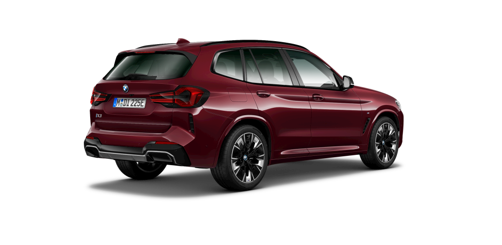 BMW BMW I in Rot von hinten