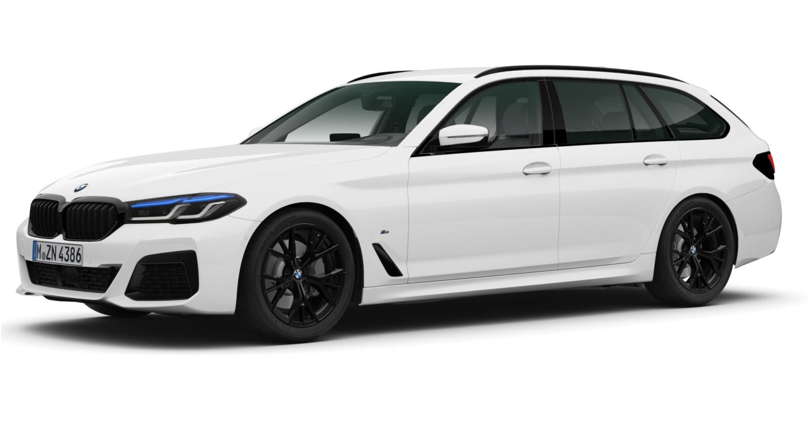 BMW BMW 5er in Weiß von vorne BMW BMW 5er in Weiß von vorne