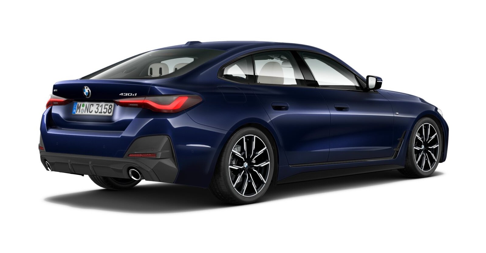 BMW BMW 4er in Blau von hinten BMW BMW 4er in Blau von hinten